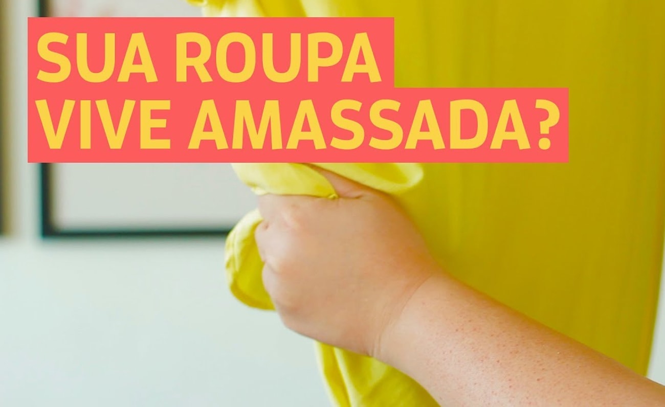 Thumbnail do vídeo sobre roupa amassada